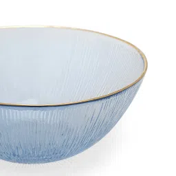 Pure Home and Living Blue Glass Textured Serving Bowls image 5