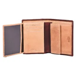 SASSORA Mei Brown Casual Leather Bi-Fold Wallet for Men image 3