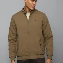 Allen Solly Brown & Green Cotton Regular Fit Quilted Jacket image 2