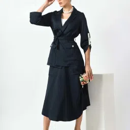 Office & You Navy A-Line Skirt image 5