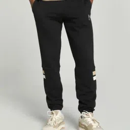 Puma TEAM Black Cotton Regular Fit Sports Joggers-picture-14