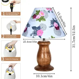 Homesake Multicolor Wood Table Lamp image 5