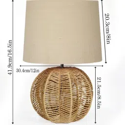 Homesake Off White Raffia Table Lamp image 5
