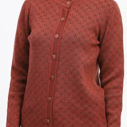 MADAME Rust Printed Cardigan image 5