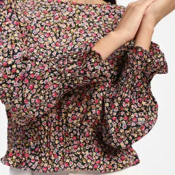 MADAME Multicolor Floral Print Top image 5