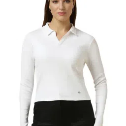 Allen Solly White Cotton Regular Fit Tops-picture-44