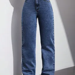 DressBerry Women Comfort Straight Fit High-Rise Light Fade Acid Wash Stretchable Jeans-picture-31