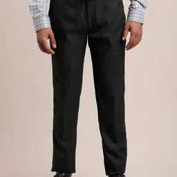 Turtle Men Tailored Skinny Fit Solid Trousers image 1
