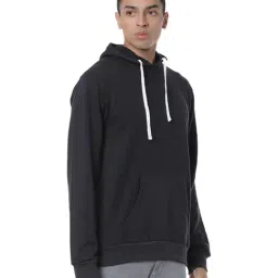 Campus Sutra Black Hooded Sweatshirt image 3