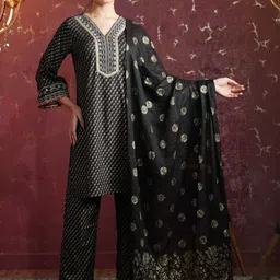 Anouk Women Floral Printed Regular Kurta with Palazzos & With Dupatta-picture-40