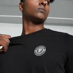 Puma Black Cotton Slim Fit Sports T-Shirt image 4