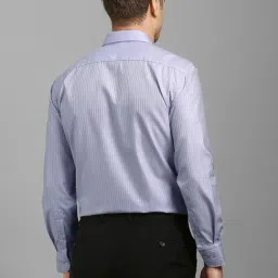 Louis Philippe Purple Regular Fit Stripes Shirt image 2