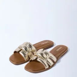 LUNA BLU by Westside Gold Interwoven-Strap Slides image 2
