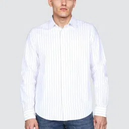 Lee White Regular Fit Striped Shirt-picture-31