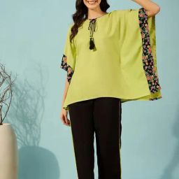 The Kaftan Company Green Solid Pyjama Sets-picture-24
