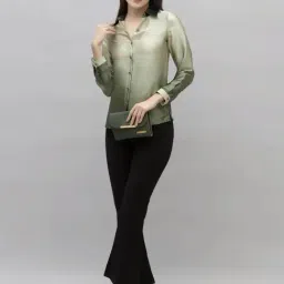 PURYS Green Regular Fit Shirt image 4