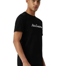 Asics Black Cotton Regular Fit Printed Sports T-Shirt image 4