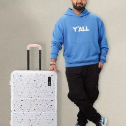Nasher Miles Venice Hard-Sided Polycarbonate Check-in Luggage Terrazzo Pink 28 inch Trolley Bag-picture-38