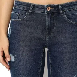 Only Blue Cotton Solid Jeans image 5