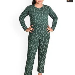 BAESD Girls Pack Of 2 Printed Pure Cotton Night suit-image-77