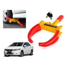 Auto Pearl Security Adjustable Anti Theft Yellow, Red Wheel Clamp Lock for Honda City iVTEC CVT SV-picture-32