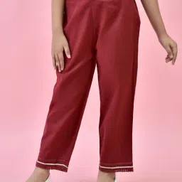 Juniper Girls Maroon Solid Pants-picture-14