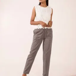 Go Colors! Grey Cotton Mid Rise Pants image 3