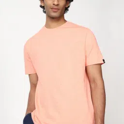 Bewakoof Orange Regular Fit Solid T-Shirt-image-24