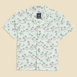 Allen Solly Junior Boys Opaque Printed Casual Shirt-picture-29