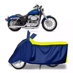 Auto Pearl Bike Cover for Harley Davidson XL 883 (Yellow & Blue)-picture-42