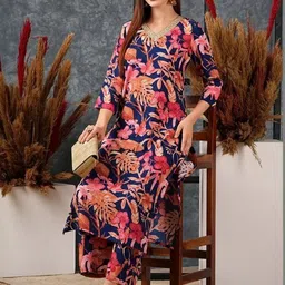 LE Women Floral Printed Regular Gotta Patti Kurta with Palazzos-picture-36