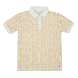 My Milestones Boys Self Design Polo Collar Cotton T-shirt-picture-55