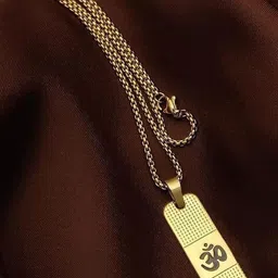 Sidharth Gems Unisex Brass Gold-Plated Pendant image 3