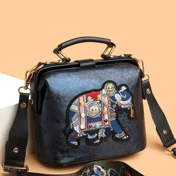 Diva Dale Women Embellished Structured Satchel Bag-image-93