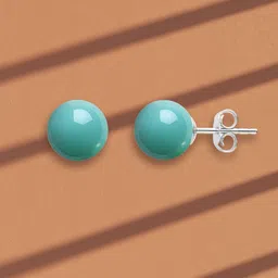 MINUTIAE Silver Plated Pearls Studded Spherical Shaped Studs image 5