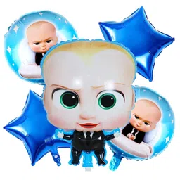 Shopperskart Little Boss Foil For Kids Party Decoration Blue - Pack Of 5-image-66