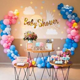 Bubble Trouble Baby Shower Decoration Items Set with Pink & Blue Balloons - Pack of 43-picture-42