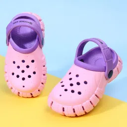 Kookie Kids India Back Strap Solid Color Clogs - Pink-picture-17