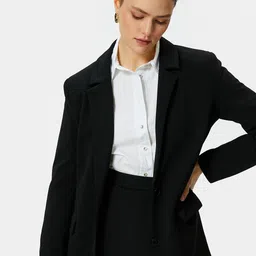 Koton Women Longline Tailored Jacket with Patchwork image 4