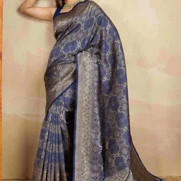 SHOPLANCE Ethnic Motifs Woven Design Zari Banarasi Saree image 4