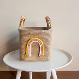 Jasmey Homes Jute Bag for Toy Storage - Rainbow image 3