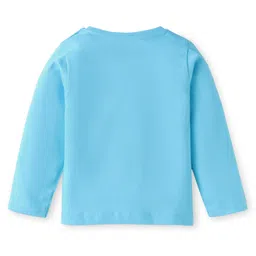 Babyhug Disney Single Jersey Knit Full Sleeves Night Suit With Cars Graphics - Light Blue image 3