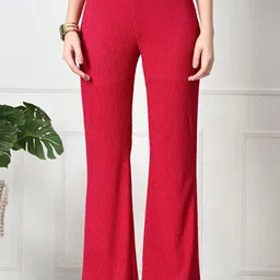 Gladly Women Smart High-Rise Bootcut Trousers-image-81