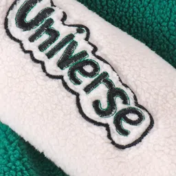 Kookie Kids Full Sleeves Winter Fur Jacket with Text Patch & Pockets - Green image 4