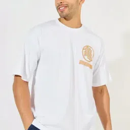 Styli White Cotton Oversized Printed T-Shirt-picture-45