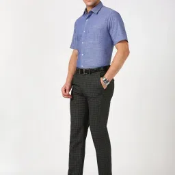 Peter England Purple Cotton Regular Fit Texture Shirt image 5