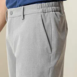 Rare Rabbit Grey Polyester Solid Regular Fit Shorts image 5