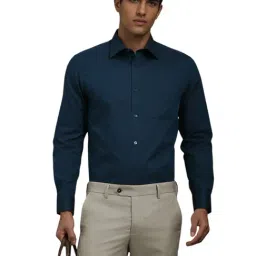Louis Philippe Navy Cotton Regular Fit Shirt-picture-40