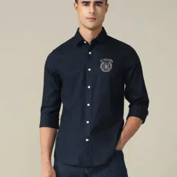 U.S. Polo Assn. Blue Cotton Regular Fit Shirt-picture-41