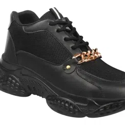 Shoetopia Women's Black Sneakers image 5